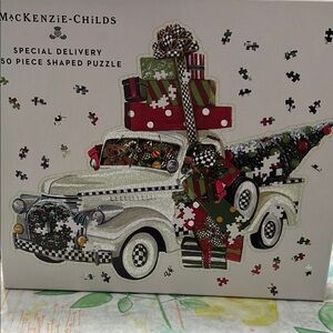 MacKenzie-Childs Special Delivery Puzzle with Red, Green, and Black Accents